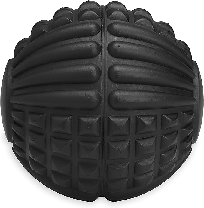 Gaiam Restore Massage Ball - 5" Foam Roller Semi Firm Textured Manual Deep Tissue Massager for Trigger Points, Myofascial Release, Sore Muscle Recovery & Pain Relief in HIPS, Glutes, Back & Shoulders