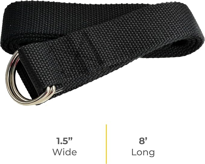 Sunshine Yoga 10-Pack Yoga Strap, 8-Foot Yoga Straps With Anti-Slip D-Ring Buckle, Adjustable Leg Stretching Strap, Exercise Stretch Strap for Muscle and Hamstring Stretch