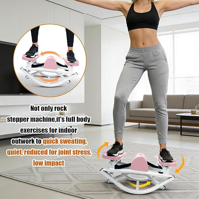 Rock Stepper Side to Side,Rock Stepper,Rock Stepper Machine for Exercise at Home- with Digital Display,Fitness Stepper for Arms,Legs & Glutes,Rock Stepper for Home,Apartment and Office
