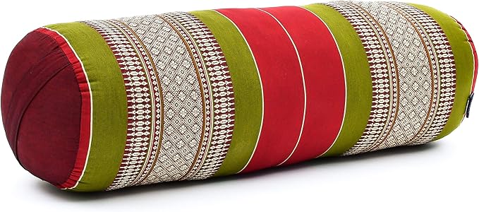 Leewadee Yoga Bolster - Standard Size – Large Meditation Cushion, Tube Pillow for Comfortable Reading, Pilates Equipment, Kapok Filling, 24 x 10 x 10 inches