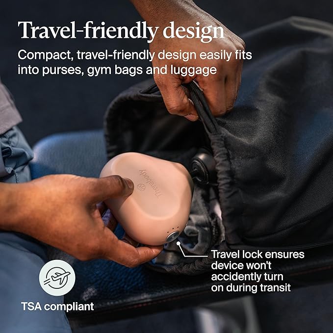 TheraGun Mini (3rd Generation) by Therabody – Ultra-Portable Massage Gun and Travel Essential for Fast, Effective Pain and Tension Relief Anywhere (Desert Rose)