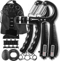 7PCS Grip Strength Trainer Kit, 2 Adjustable Forearm Resistance Grips, Finger Stretchers, Grip Ring, Hand Squeeze Ball, Finger Exercises, User Manual, Suitable for Hand Training, Suitable for Everyone
