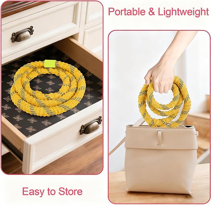 3.4/4.1/5 LBS Soft Spring Weighted Hoop for Adults, Quiet & Pinch-Proof Design, Portable Fitness Infinity Hoop with Body Tape Measure, Exercise Hoop for Core Workout