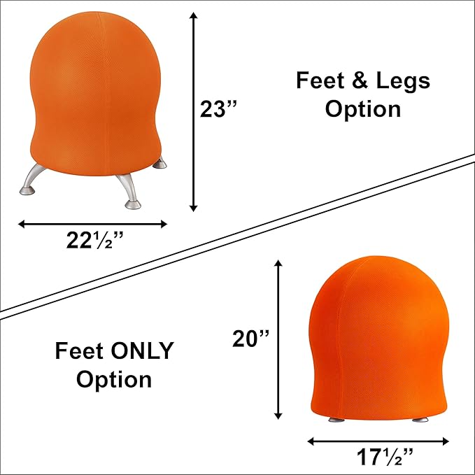 Safco Zenergy Inflatable Chair, Active Seating, Anti-Burst, Ball Chair for Home Office and Classroom, Crimson Mesh