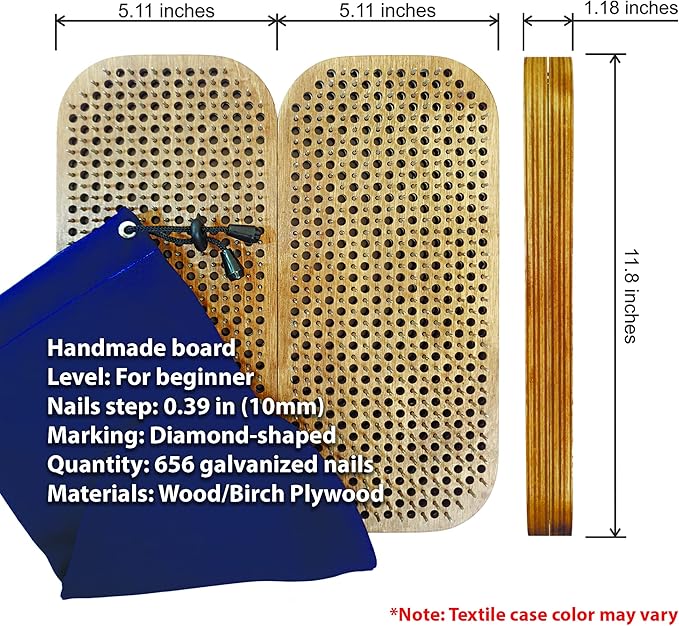 Sadhu Board for Yoga Practice, Handmade Wooden Board with Nails for Standing on Feet, Sadhu Practice Wood Board with Galvanized Nails, Relaxation Board for Acupuncture Massage, Yoga Gift