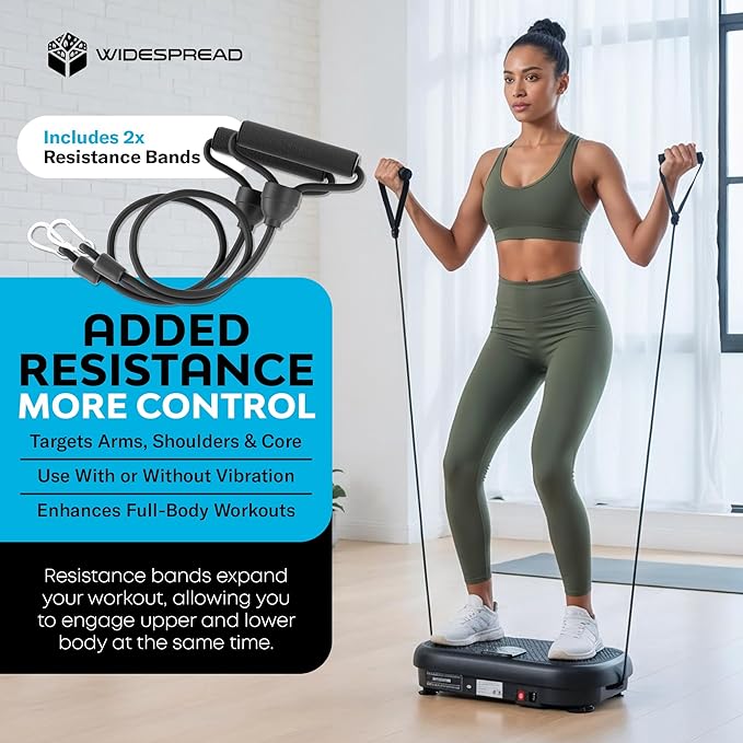 Vibration Plate Exercise Machine, Full Body Shaker Workout Vibrate Stand Shake Board Gym for Fat Burner and Weight Loss