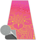 Yoga Towel,Absorbent Yoga Mat Towel for Hot Yoga Non Slip,Stylish Prints,Ideal for Workouts,Hot Yoga,Bikram,Pilates Equipment,72 x 27 in,Pink Flowers