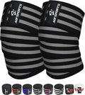 AQF Knee Wraps Weight Lifting Bandage - IPL and USPA Approved Gym Knee Support - Heavy Duty 78” Elasticated Support Straps Guard Powerlifting, Squatting (Pair)