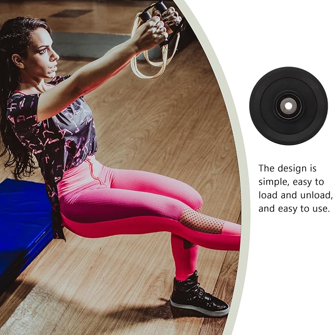 Fitness Pulley Wheel Nylon Bearing Gym Exercise Pulley for Strength Training Equipment Attachment Home Workout Sturdy Hanging Wheel