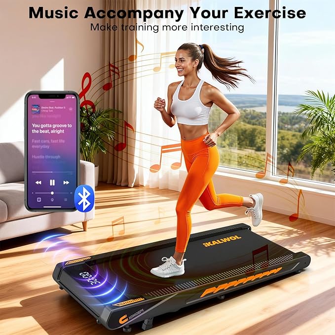 Walking Pad Treadmill with Speaker, 4-in-1 6.2MPH Treadmills for Home with App Compatible, Walking Pad with 10% Incline, LED Display, 2.75HP Brushless Drive, 350 LB Weight Capacity, 12 HIIT Programs