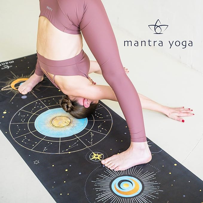 Mantra Yoga Travel PRO 1.5mm with Knee Pad - Foldable Fitness & Exercise Mat with Bag | Lightweight, Compact & Eco-Friendly | Non-Slip & Washable | For All Types of Yoga | 72" L x 24" W | 2.6 lbs