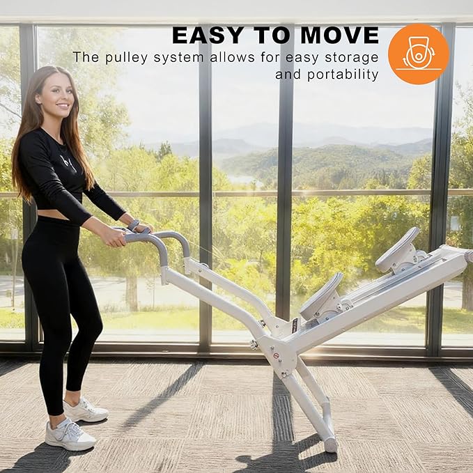 Upgraded Magnetic Stair Stepper for Home, 16-Level Adjustable Resistance up to 77LBS, with Cup Holder & Bluetooth APP, Folding Compact Cardio Climber, 350LBS Capacity