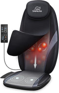 Snailax Neck and Back Massager with Heat, Massage Chair Pad Back Massager for Pain Relief Deep Tissue Chair Massage Pad with 10 Deep Kneading Nodes for Office Home, Gifts for Dad,Mom