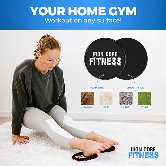 Sculpt Your Dream Glutes and Abs with Non-Slip Mini Loop Resistance Bands and Core Sliders for Working Out– Durable and Portable Equipment for Booty Gains, Core Strength, and Total Body Workouts