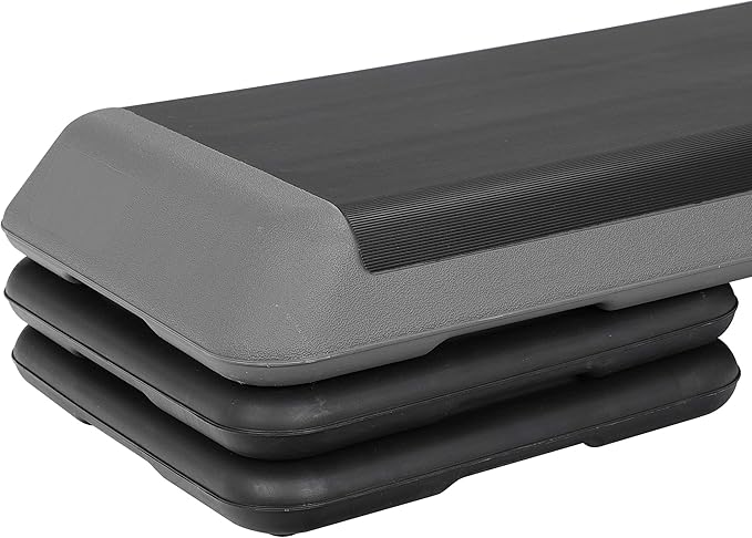 ZenStyle 43" Adjustable Aerobic Stepper Bench with 4/6/8 Inch Risers, Non-Slip Surface for Cardio, Strength Training & Home Fitness Workout