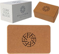 FFLLOOWW Premium Cork Yoga Block – Non-Slip, High-Density Support for Yoga, Pilates, Stretching, Home Workouts & Balance Training