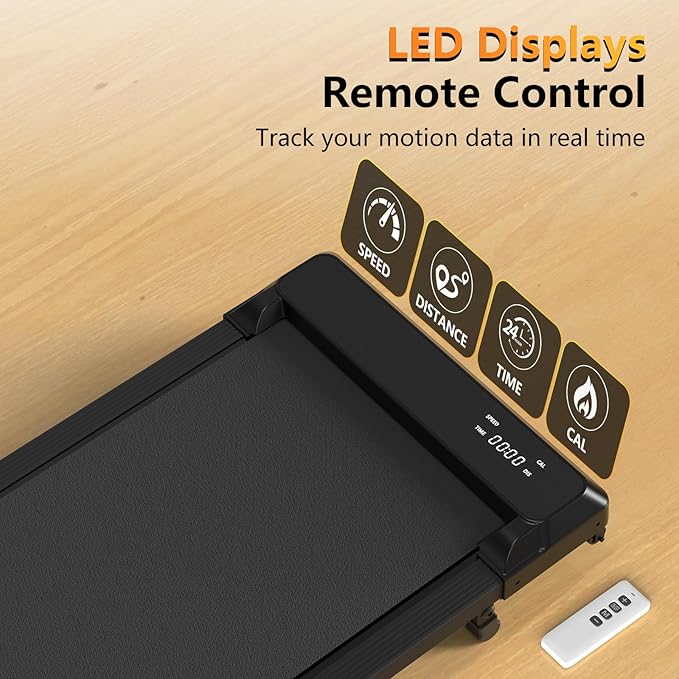 Walking Pad Treadmill with Incline,Under Desk Treadmill with Incline 2 in 1 for Walking and Jogging,2.5HP Compact Incline Walking Pad for Home Office with Remote Control