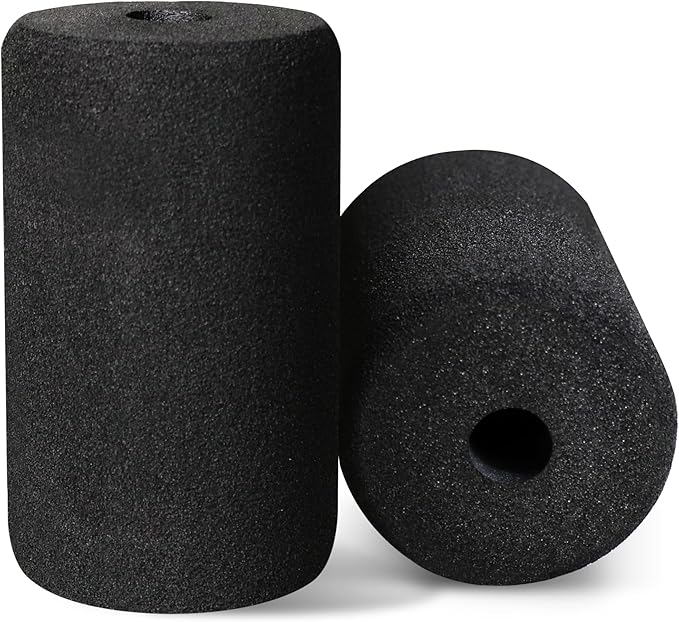 WF Athletic Supply Foam Foot Pads, Foam Roller for Gym Exercise Machines Equipment Replacements, Roller Pad for Leg Extension, PEC Deck Pads for Weight Bench, Sold by Pair (6” x 4” OD x 0.875” ID)