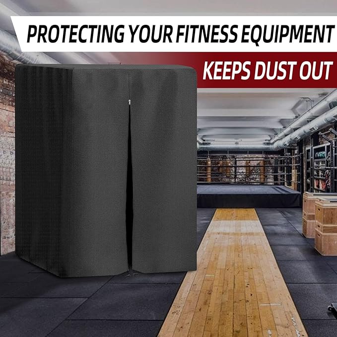 MRWiZMS Protective Cover for Home Gym Set with Waterproof Zipper, Waterproof Cover for Power Tower/Pull Up Dip Station Heavy Duty, 420D Oxford Cloth UV Resistant, Dustproof, Universal
