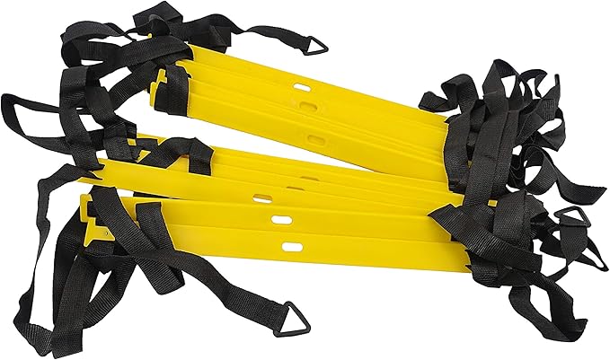 Full Size Agility Ladder and 8 Speed Cones Training Set with Carrying Bag, Great Agility Training Equipment with Drill Charts, Enhance Footwork, Balance Great for Soccer, Football, Hockey Basketball