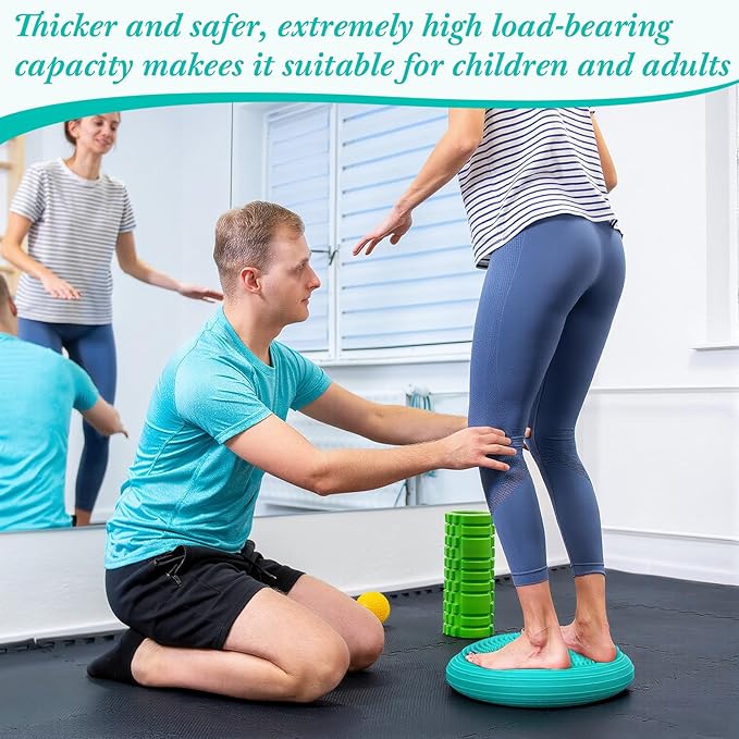 Libima 4 Pcs Wiggle Seat Inflated Wobble Cushion for Sensory Kid 13 Inches Balance Disc Flexible Seating for Classroom Sensory Pad for Chair Wiggle Cushion