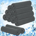 Hosuly 12 Pieces Cooling Towels for Hot Weather Soft Breathable Cold Towel Yoga Towels for Sweat, Sports, Workout, Fitness, Gym, Running, Travel Camping, 12 x 40 Inch (Dark Gray)