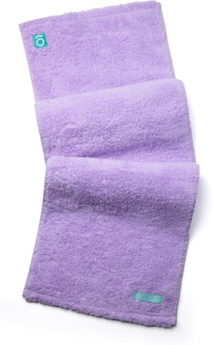 FACESOFT Eco Friendly Gym Towels for Working Out - Soft and Absorbent Cotton Exercise Towel - No Synthetic Microfibers or Plastics - Sweat Towel for Gym, Fitness, Sports, Yoga - Lavender - 1 Pc
