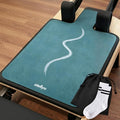 Pilates Reformer Mat Non Slip – Washable Reformer Mat Cover with Grip Socks & Mesh Bag, Sweat Absorbing Pilates Reformer Towel for Studio & Home Use