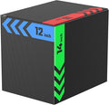 papababe 3-in-1 Plyometric Jump Box Workout Equipment, Box Jumps for Home Gym, Trainer with Anti Slip Surface and High Density Foam, Box Height: 20", 24", 30"
