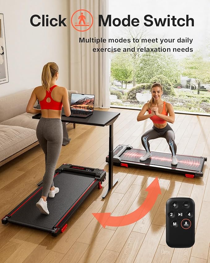 Walking Pad Treadmill, Anylife Incline Walking Pads Under Desk 330lb Capacity, 2.5HP Portable Treadmills for Home, Compact Treadmill Small Running Pad with LED Display, Remote Control