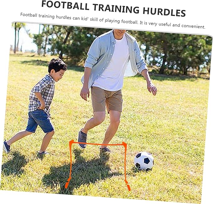 Adjustable Agility Hurdles for Soccer Training Speed Hurdles for Boys and Girls Multi-Functional Practice Equipment for Agility and Skill Development Orange