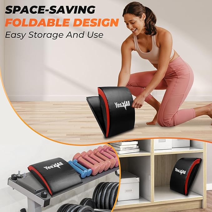 Yes4All Abdominal Exercise Pads, Foldable Ab Workout Equipment for Home Gym Core Training & Back Stretching, Sit Up Mat for Floor Exercises