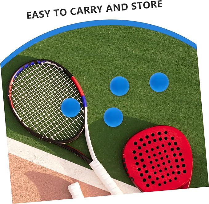 KICHOUSE 4pcs Rubber Squash Training Balls Mini Bouncy Balls Sports for Boys and Girls Reaction Training Equipment Lightweight Portable Enhance Coordination