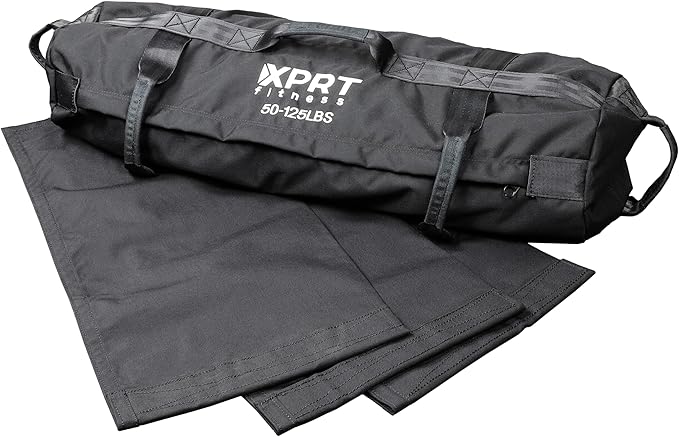 XPRT Fitness Workout Sandbag for Heavy Duty Workout Cross Training 7 Multi-positional Handles - Color Army Green/Black/Camo