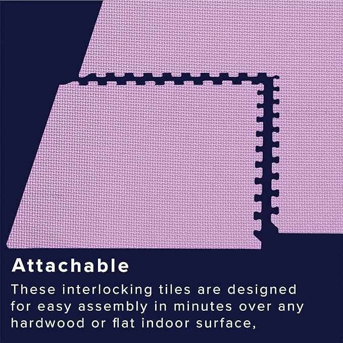 We Sell Mats 3/8" Thick Multipurpose EVA Foam Exercise Floor Mat, Interlocking Tiles, Anti-Fatigue for Home or Gym