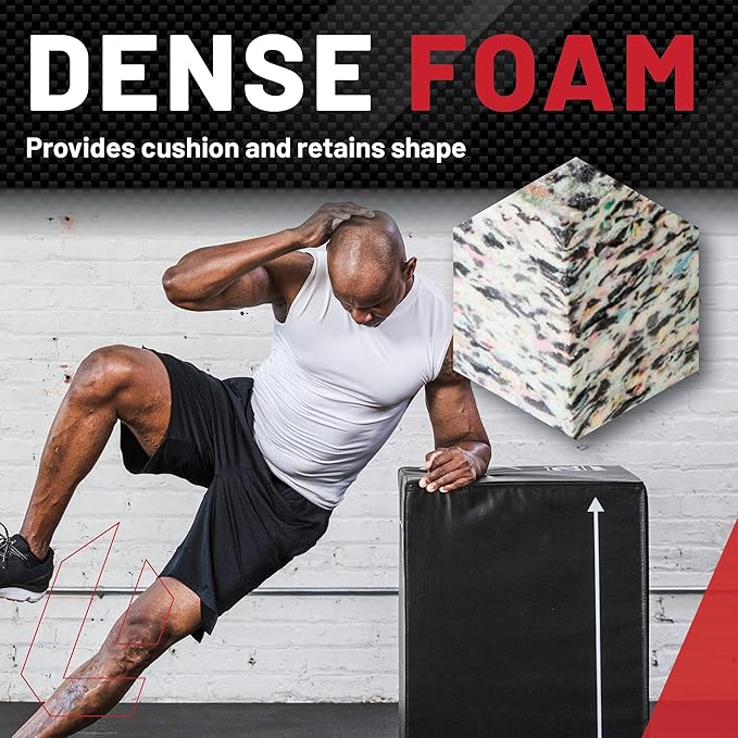 Lifeline Fitness 3-in-1 Foam Plyo Box - Exercise Equipment for Home Gym - Plyometric Jump Box Set for Crossfit, HIIT, Jump Training, Jump Trainer