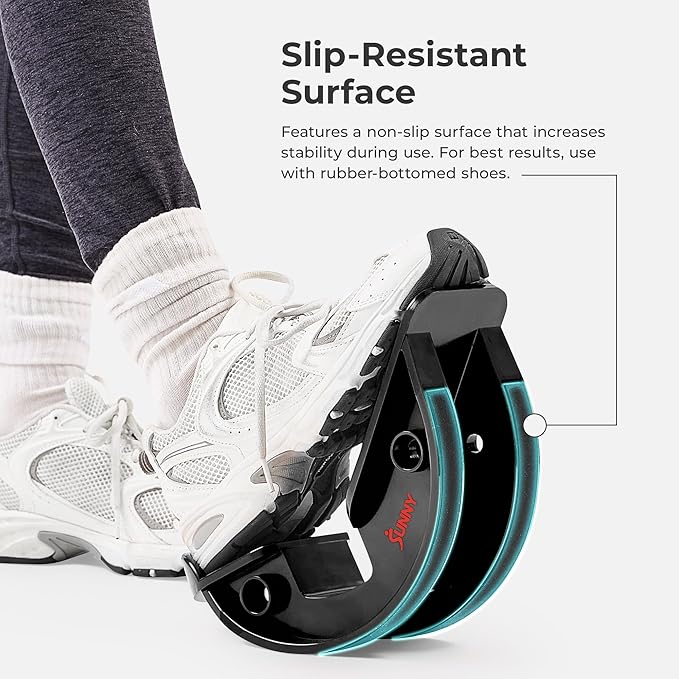Sunny Health & Fitness Calf Stretcher and Foot Rocker for Plantar Tight Calves Relief Hamstring Ankle Strengthener Facetious Sling Stretch Fighter Stretching Device Mobility