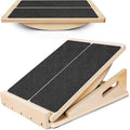 2-in-1 Slant Board & Balance Board for Adults, Adjustable Incline Board and Calf Stretcher Slant Board for Squats, Stretch Board for Knees Ankle Heel Feet Leg
