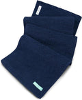 FACESOFT Eco Friendly Gym Towel for Working Out - Soft and Absorbent Cotton Exercise - No Synthetic Microfibers or Plastics - Sweat Towel for Gym, Fitness, Sports, Yoga - Navy - 1 Pc