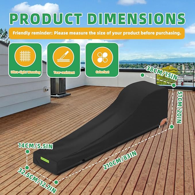 Rowing Machine Cover Fits Concept2 Rower, Fitness Equipment Accessory, 600D Heavy-Duty Waterproof & Fade-Resistant with 50+ UPF UV Shield and WindLock Elastic Hem, Black