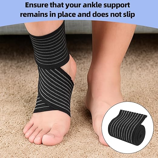 Knee Wraps – 2 PCS 150×7.5cm Elastic Knee Wrap for Women, Thigh Compression Sleeve for Workouts, Adjustable Compression Bandages for Legs, Support for Squats and Training