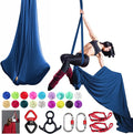 Aerial Silk Set, Premium 9Yards/8.2m Medium Stretch Fabric Silks, Perfect for AntiGravity Hammock Yoga Training & Dance Circus Performances Includes Hardwares & Daisy Chains