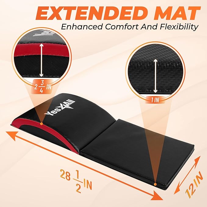 Yes4All Abdominal Exercise Pads, Foldable Ab Workout Equipment for Home Gym Core Training & Back Stretching, Sit Up Mat for Floor Exercises