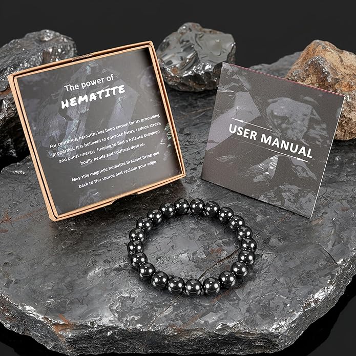 Copper Bracelet for Women and Men, Copper Magnetic Bracelet with 3500 Gauss Magnet Beads as Birthday Gifts, Hematite Jewelry Pulsera De Cobre para Mujer for Parents Anniversary Jewelry Gift