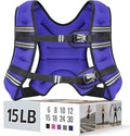 Weighted Vest for Women & Men with Reflective Stripe and Adjustable Buckle, Comfortable & Durable Rucking Vest for Walking, Running & Strength Training