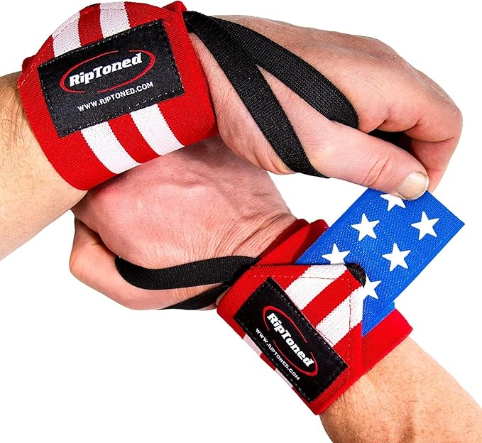 Rip Toned Wrist Wraps for Weightlifting – USPA & USAPL Approved 18" Wrist Straps for Powerlifting – Adjustable, Durable Gym Wraps with Thumb Loop – Quality Support for Men & Women