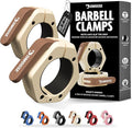 DMoose Fitness Barbell Clips 2 Inch (Pair) - Quick Release Olympic Barbell Clamps & Collars with Anti Slip TPR Grip for Secure Weightlifting and Powerlifting - Weight Clips for Bars at Home or Gym