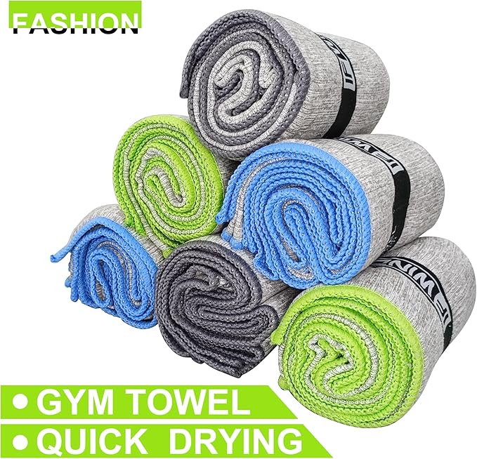 10 Pack Microfiber Gym Towels for Working Out，Fast Drying Workout Accessories Sweat Towels for Gym Gear for Men & Women,Sports Exercise Fitness Gear