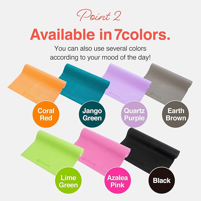 Primasole Folding Yoga Travel Pilates Mat Foldable Easy to Carry to Class Beach Park Tear resistant Travel Picnics 4mm Thick 9 Colors