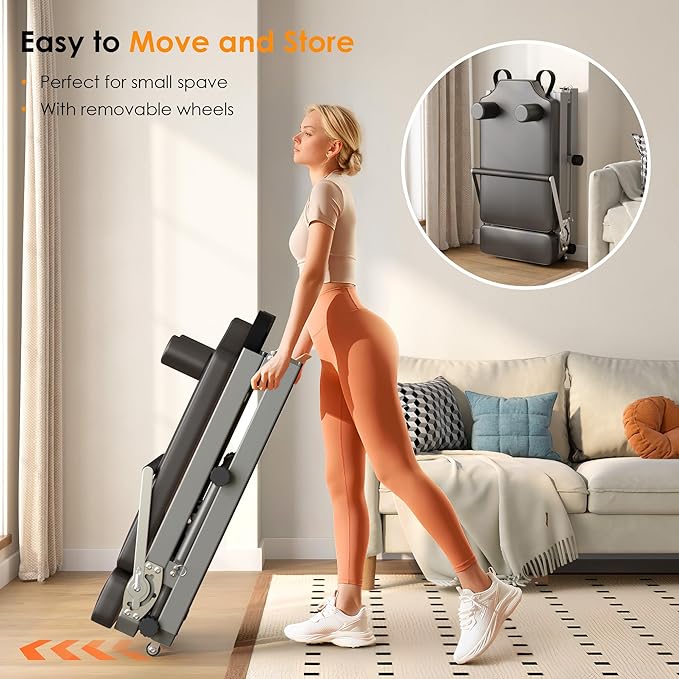 Foldable Pilates Reformer Machine for Home Use - 330lbs Capacity with 5 Alloy Springs, 11 Resistance Levels & UP Leather Surface, Space-Saving Fitness Equipment
